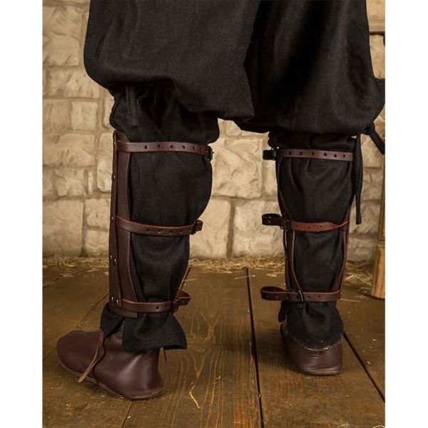 Erend Leather Greaves - MY101248 - Medieval Collectibles