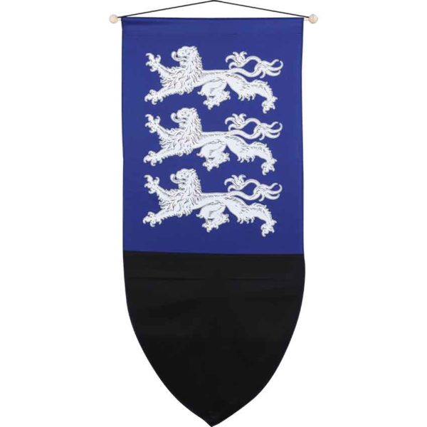 Richard The Lionheart Heraldic Banner - Silver