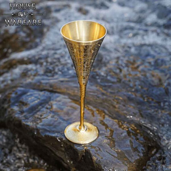 Fluted Brass Goblet