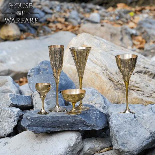 Fluted Brass Goblet