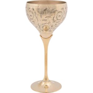 Floral Brass Goblet