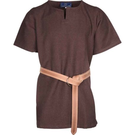 Mens Half Sleeve Viking Undertunic - Brown - HW-701394BR - Medieval ...