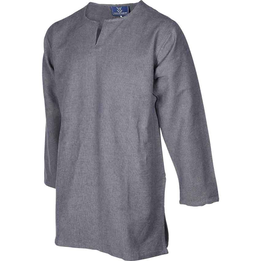 Long Sleeve Viking Tunic - Grey - Medieval Collectibles