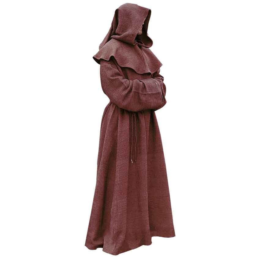 Halloween edition of medieval fantasy monk costume: robe with hood and  pouches bags for sale. Available in: black flax linen :: by medieval store  ArmStreet