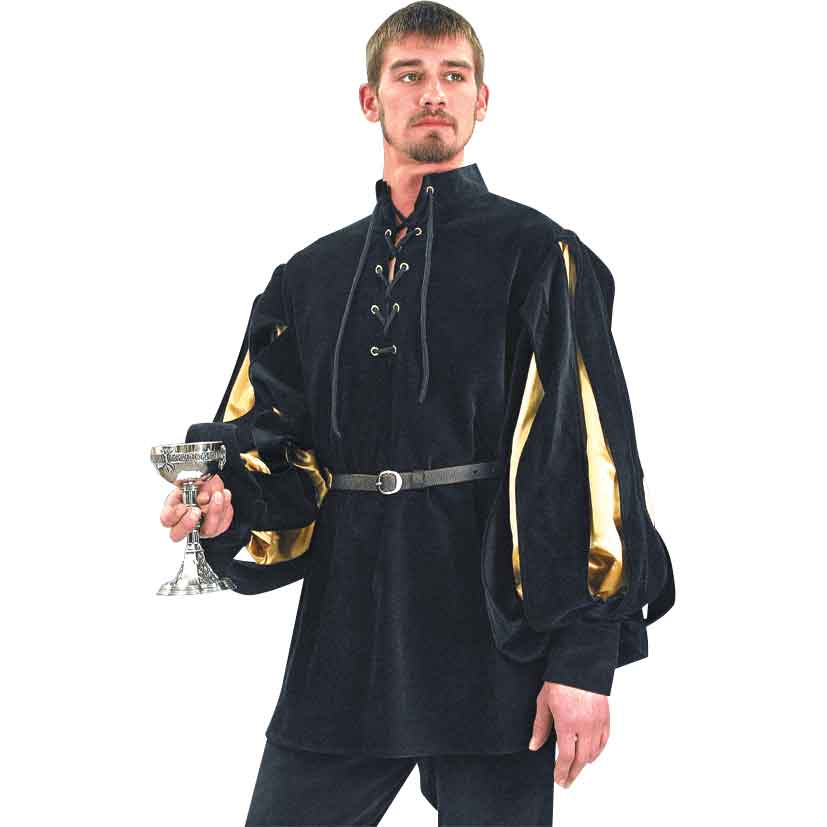 Medieval Vintage Shirt Men Renaissance Poet Scottish Vampire Tops Pirate  Shirt
