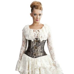 Cream Steampunk Corset and Jacket Set - Medieval Collectibles