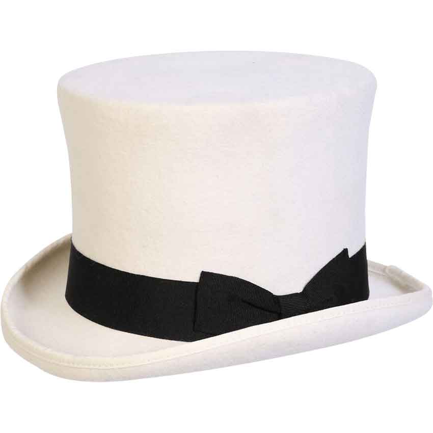 small white top hat