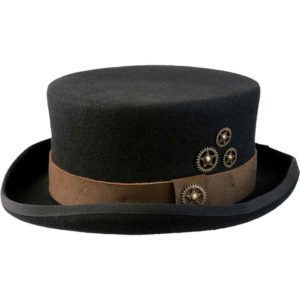 Streampunk Wool Top Hat