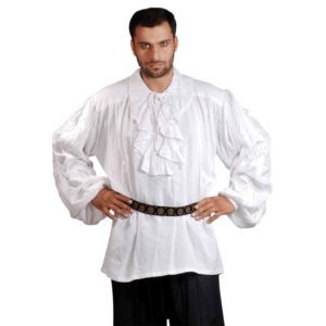 Making Believe Mens Pirate Shirt, White, X-Large