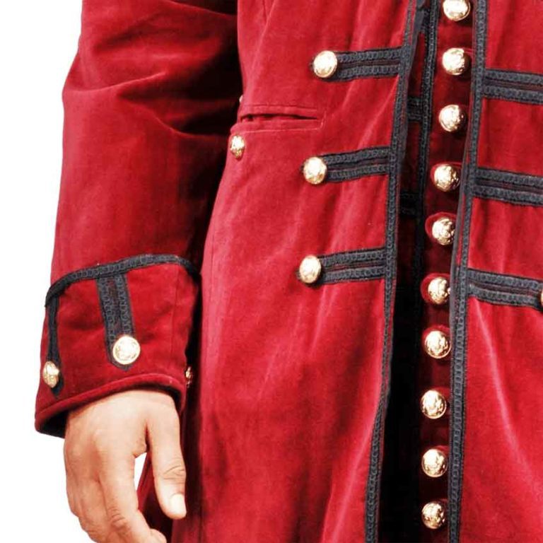 Pirates Captain Benjamin Long Velvet Coat