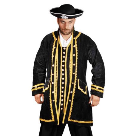 Decorated Pirates Captain Peter Long Velvet Coat - DC1026 - Medieval ...