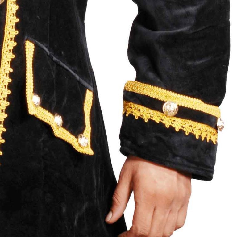 Decorated Pirates Captain Peter Long Velvet Coat