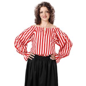 Ladies Pirate Blouse - Black - HW-701400BK - LARP Distribution