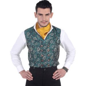 Double-Breasted Brocade Vest