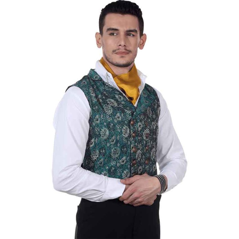 Double-Breasted Brocade Vest