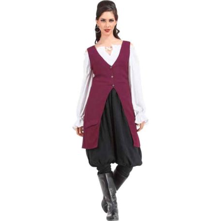 Elizabeth Linen Pirate Vest - DC1354 - Medieval Collectibles