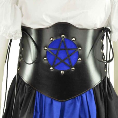 Side Lacing Pentagram Waist Cincher - DK7007 - Medieval Collectibles