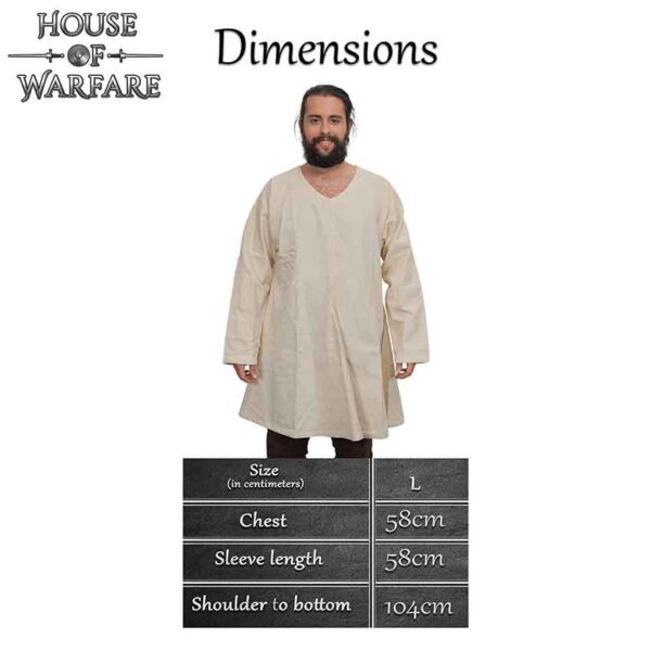 Long Sleeve Medieval Tunic - Ecru