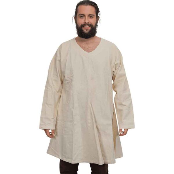 Long Sleeve Medieval Tunic - Ecru