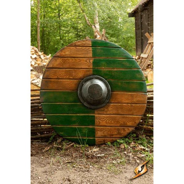 Drang LARP Shield - Green and Wood