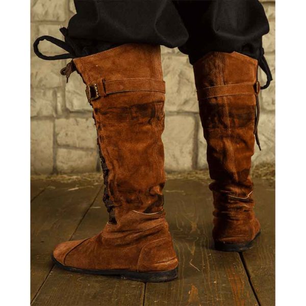 Taras Laced Suede Boots - MY101048 - Medieval Collectibles