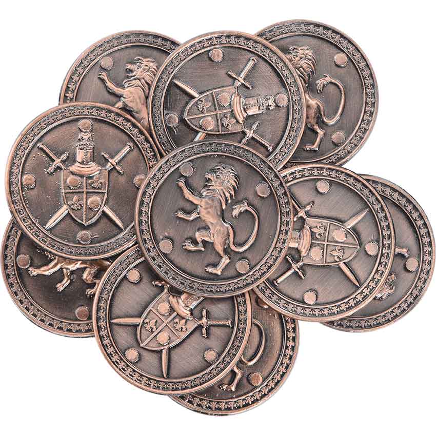 Set of 10 Copper LARP Coins - MY100687 - LARP Distribution