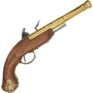 Left Handed Brass Indian Flintlock