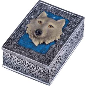 Grey Wolf Trinket Box