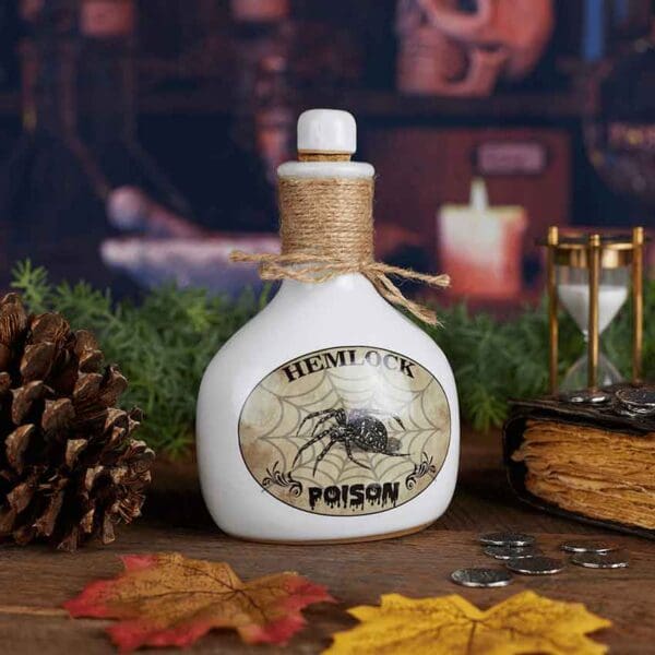 Hemlock Ceramic Poison Bottle