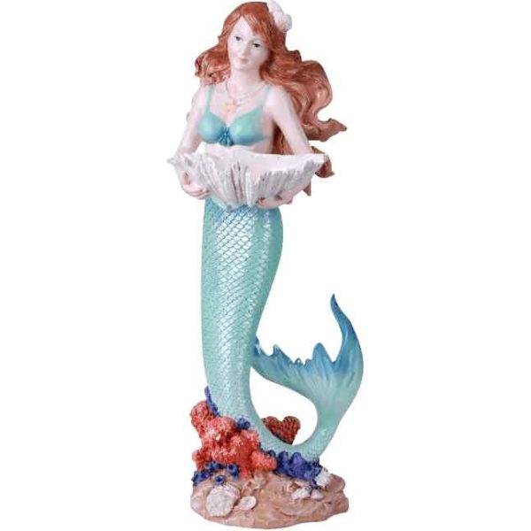 Mermaid Holding Shell Statue - CC13367 - Medieval Collectibles