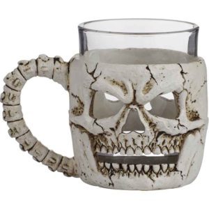 Grinning Skull Glass Cup