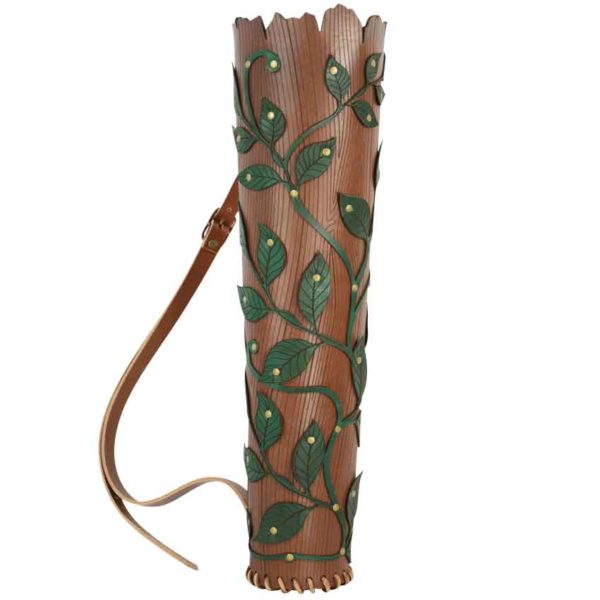 Elven Leaf Leather Quiver