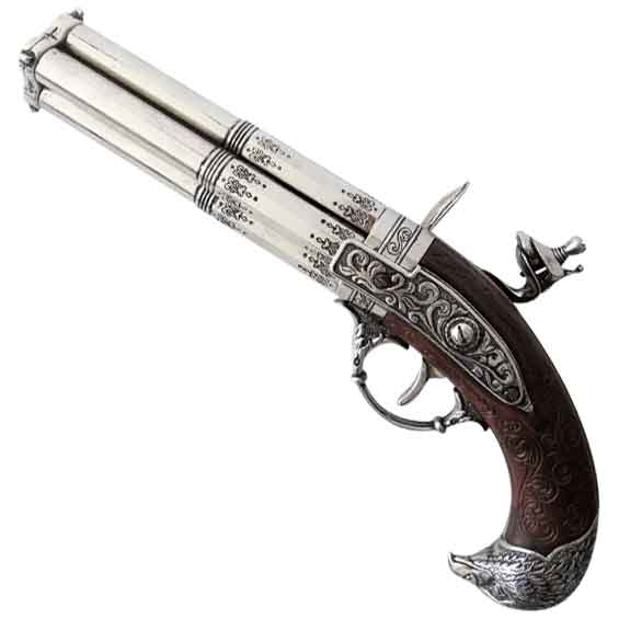 quadruple barrel pistol