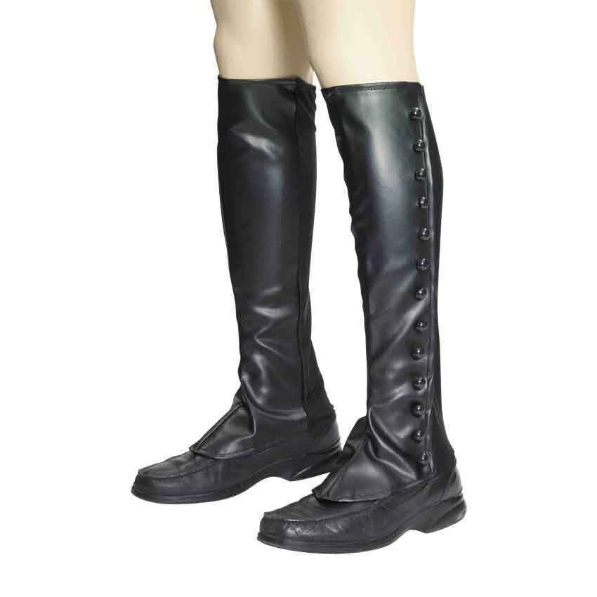 Steampunk Black Boot Spats - FM-68876 - Medieval Collectibles