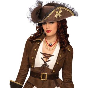 Pirate Women Hat Medieval Celtic Renaissance SCA Tricorn Triangle Pirate  Hat