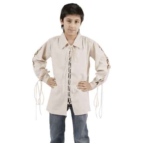 Boys Lace-Up Medieval Shirt