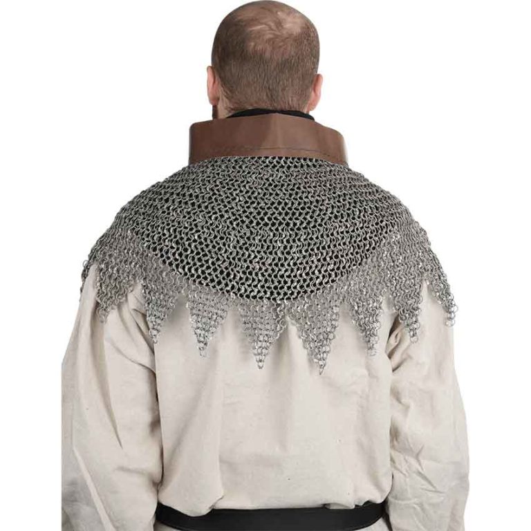 Aluminum Chainmail Aventail with Dagged Edges