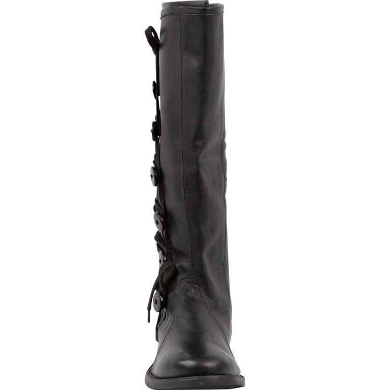 Medieval Knight Boots - Black - HW-701458BK - Medieval Collectibles