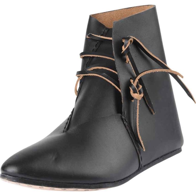 Black Medieval Peasant Boots