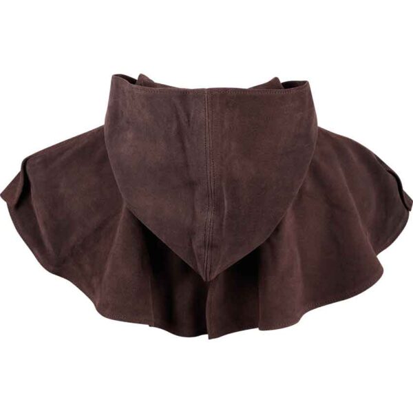 Brown Medieval Suede Hood