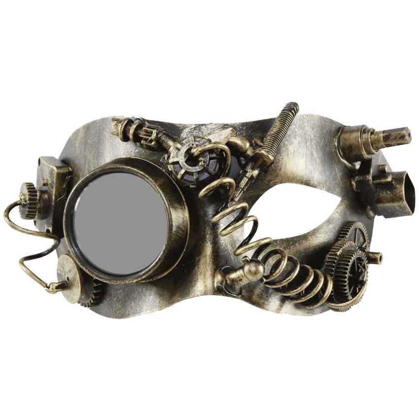 SteamPunk Gold Gear Design Victorian Monocle Eyepiece Cosplay NEW UNUSED