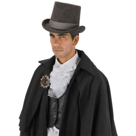 Grey Coachman Top Hat - LU-290092 - Medieval Collectibles