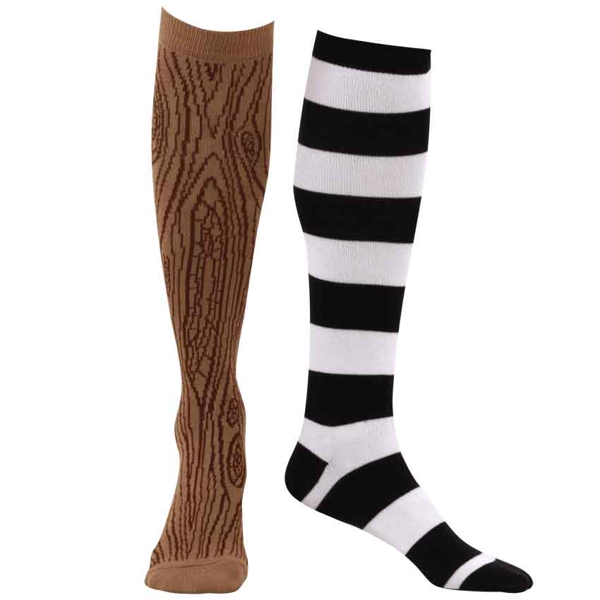Knee-High Mismatched Pirate Socks - LU-430034 - Medieval Collectibles