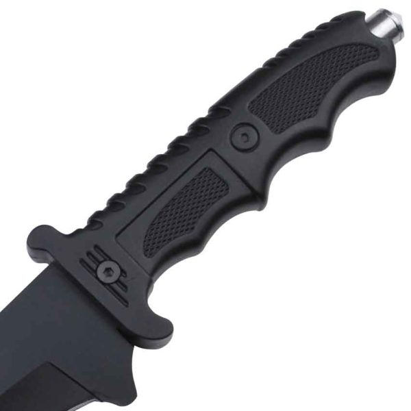 Black Swept Blade Survival Knife