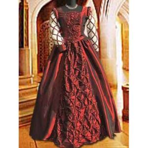 Burgundy Medieval Ball Gown - MCI-117 - Medieval Collectibles