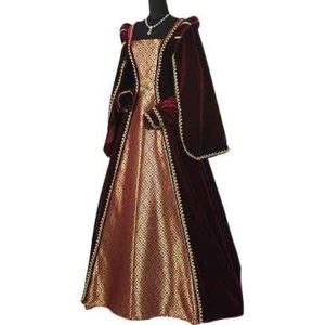 Courtly Renaissance Dress - Burgundy and Gold - MCI-200 - Medieval ...