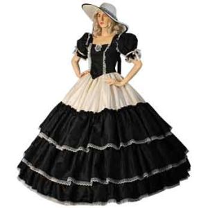 Black and Cream Civil War Dress - MCI-216 - Medieval Collectibles