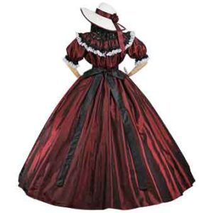 Dark Red Civil War Dress - MCI-219 - Medieval Collectibles