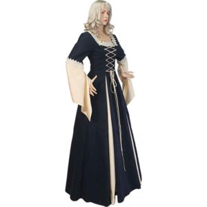 Suede And Brocade Medieval Dress - Mci-443 - Medieval Collectibles