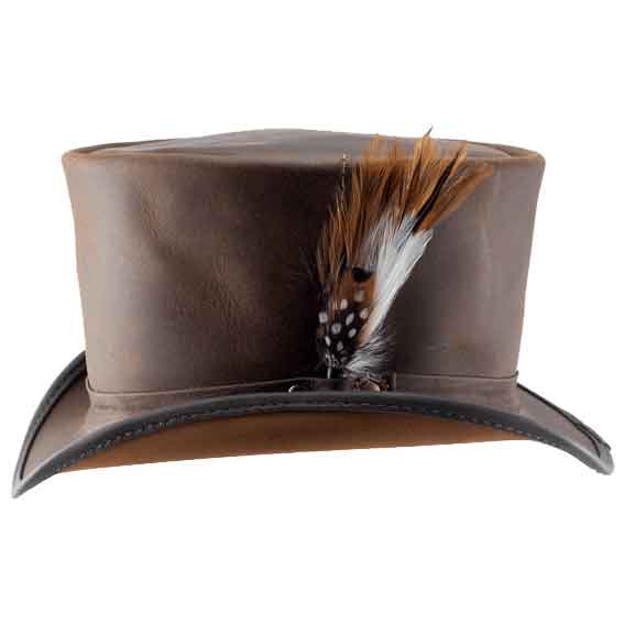 leather coachman hat